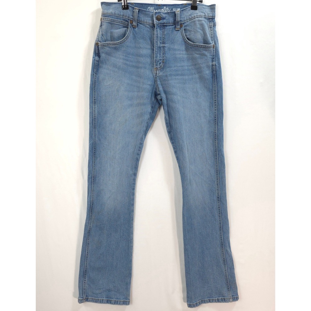 Wrangler Retro Slim Bootcut Jeans Men 32x32 Light Wash Western Cowboy Denim